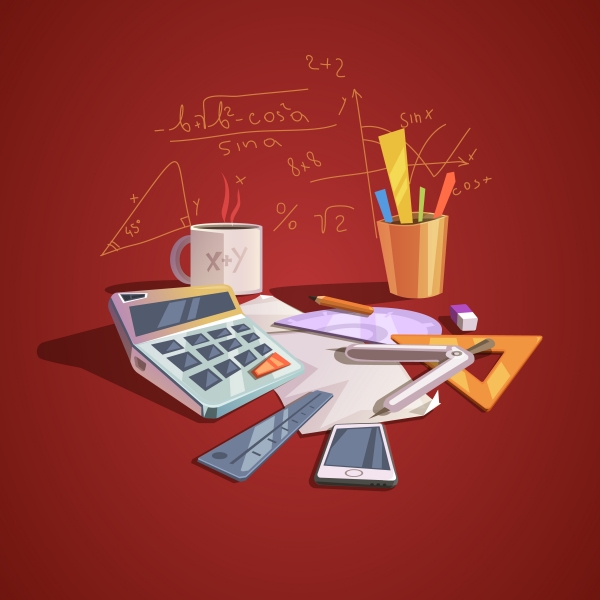 Les maths © macrovector