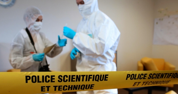 police scientifique © Thomas Samson / AFP