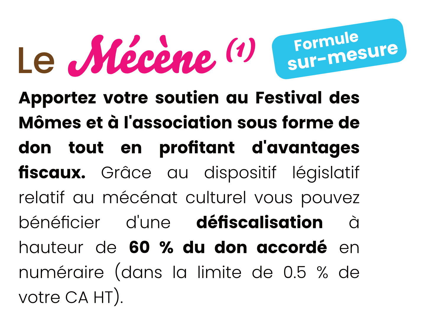 Formule Mécène partenariat 2026